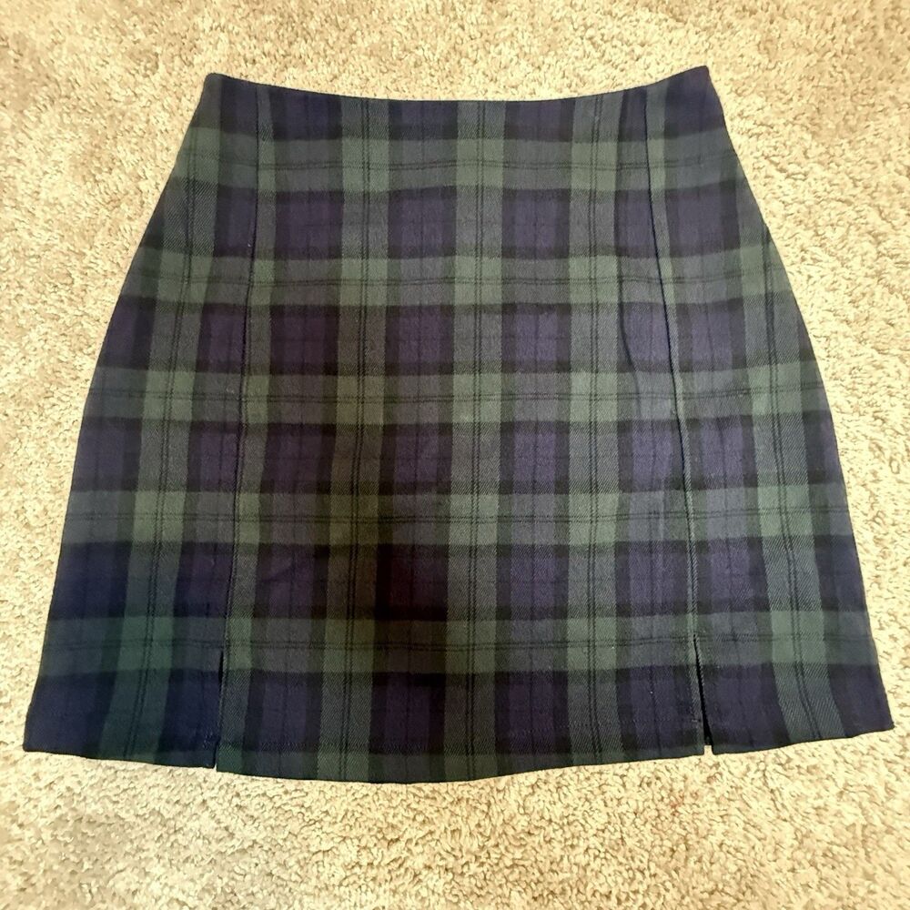 Brandy Melville John Galt Schoolgirl Plaid Mini Wrap Skirt One Size